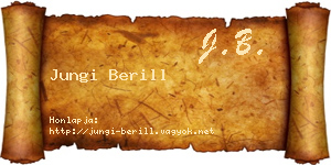 Jungi Berill névjegykártya